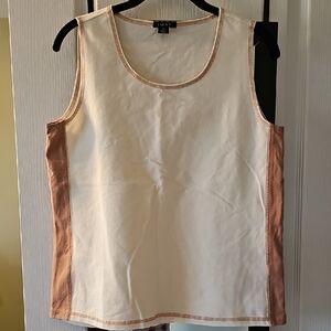 NWOT IMAN KNIT TANK TOP MED cream/tan